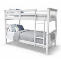 Lit Superposé en Bois Minerva Vicawu - Blanc - 90 x 190