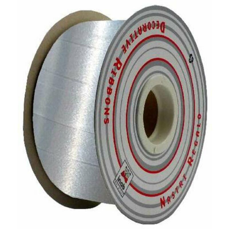 NASTRO REGALO METAL ARGENTO 10mm X 250mt., Nastri e rocchette, Brizzolari