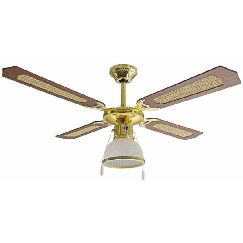 VINCO 70928 VENTILATORE DA SOFFITTO COLORATO LAMPADARIO AGITATORE D'ARIA 6  PALE + LUCE