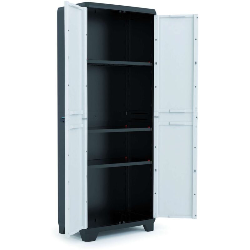 Keter ARMADIO TUTTOPIANI LINEAR cm. 68x39x173 h col. Grigio/Nero