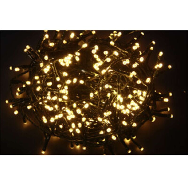 Catena luminosa 200 led luce bianco caldo 4 mt albero natale