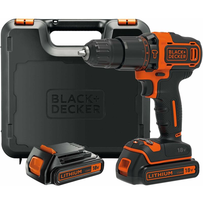 TRAPANO AVVITATORE 2 BATTERIE BLACK+DECKER 18V LITIO ASD184KB