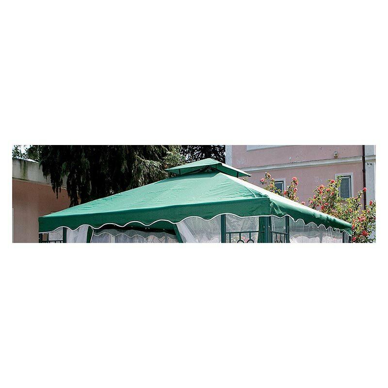 Gazebo Oregon in ferro 3X3 copertura in poliestere sabbia GAZ371 -  ElettroWebStore