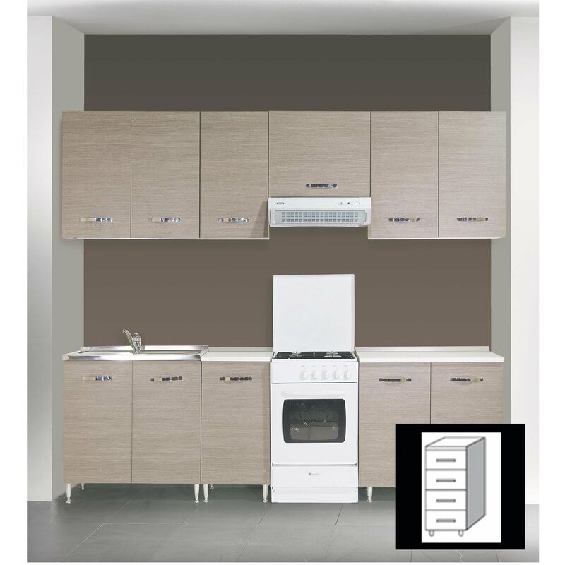 AZUR LINE Mobile Lavello Cucina Sottolavello 80x50x85h cm colore Bianco -  BFS80KIT