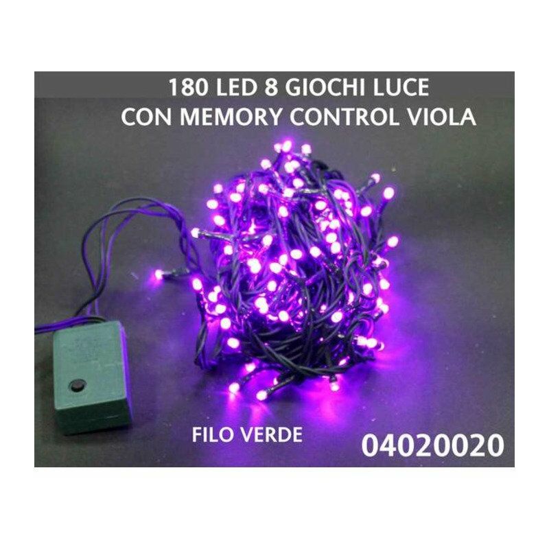 Catena luminosa a batteria 180 minilucciole led con memory controller timer  - reflex - bianco freddo