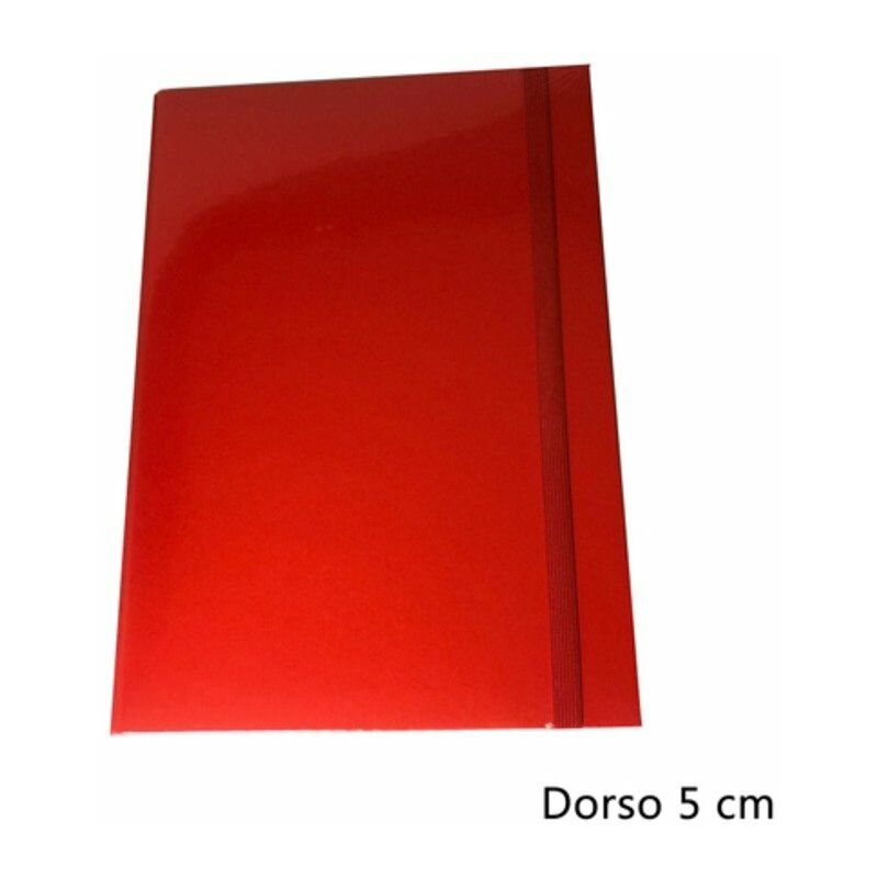 CARTELLA 25x35 CON ELASTICO PIATTO ds.5 ROSSO x1