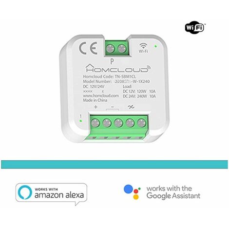 Modulo Pulsante Rele' Wi-Fi 12/24V - 1 Canale Da Incasso (Tn-Sbm1Cl)