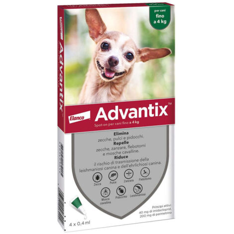 Bayer Advantix Spot On 6 Pipette Cani 0- 4 Kg