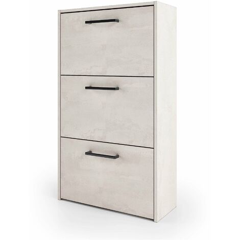 Scarpiera salvaspazio 76 cm Bianco opaco 2 ribalte doppia profondità Bianco