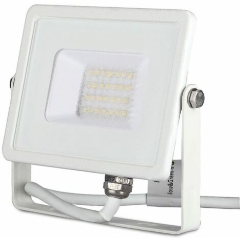 Lampada Led Faro 20W Proiettore Smd Samsung Chip Corpo Bianco 3000K (21442)