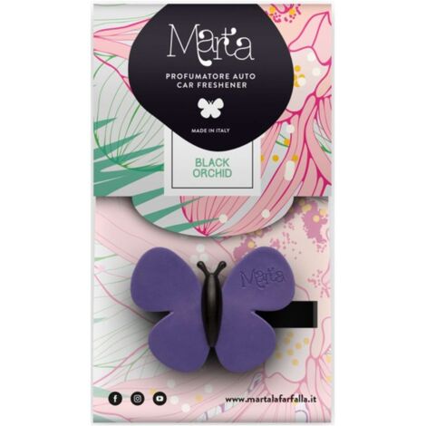 Fra-Ber Profumatore Auto ''Marta La Farfalla'' Orchidea Nera - 24 Pz