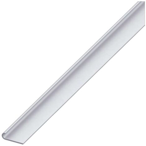 Alfer Profilo Per Bordi Unghietta Alluminio Argento Satinato Mm. 22X5,8X1 Mt. 2 - 5 Pz