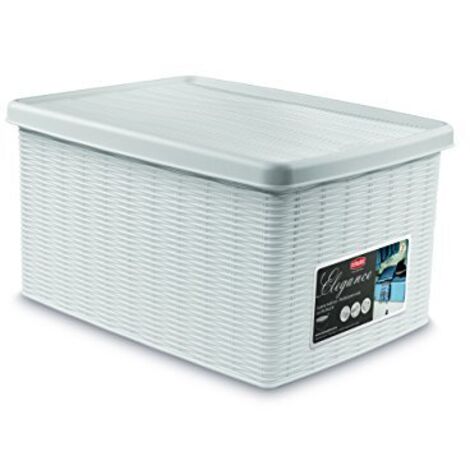 CONTENITORE BAULE BAULETTO MULTIUSO ELEGANCE CM 29x39x21 h DA LT.15