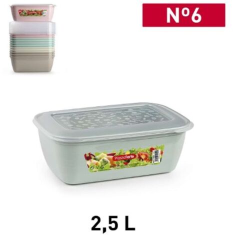 Addis Contenitore Per Alimenti Rettangolare Clip And Close - 5,2 Litri, Ermetico, Adatto A Freezer E Microonde