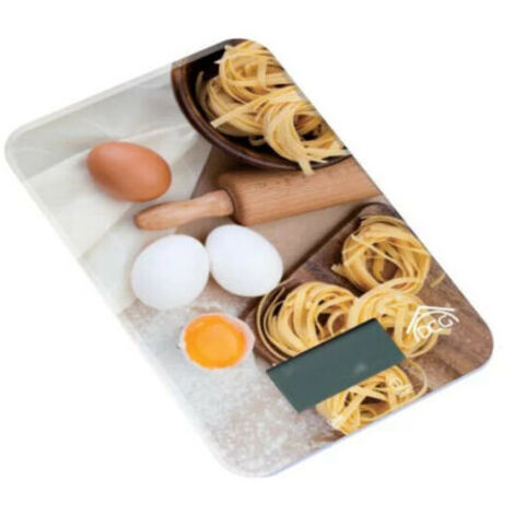 BILANCIA DA CUCINA ELETTRONICA CON BASE IN VETRO Portata kg. 5