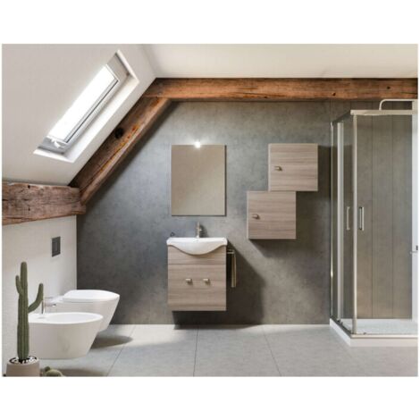 ARREDO BAGNO MOD.RUBINO ROVERE GRIGIO 105 CM