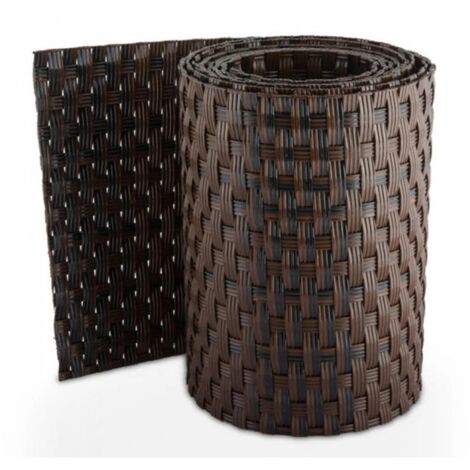 Striscia Frangivista per Recinzione in Rattan 90x300 cm Marrone