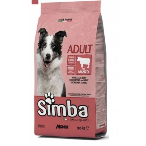 CROCCHETTA CANE MONGE SIMBA 20 KG ADULT MANZO