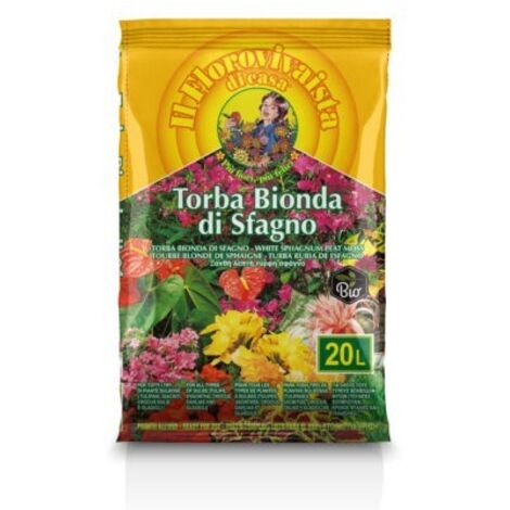 TORBA BIONDA DI SFAGNO TERRIFLORA - LT 20 - 1 pezzo