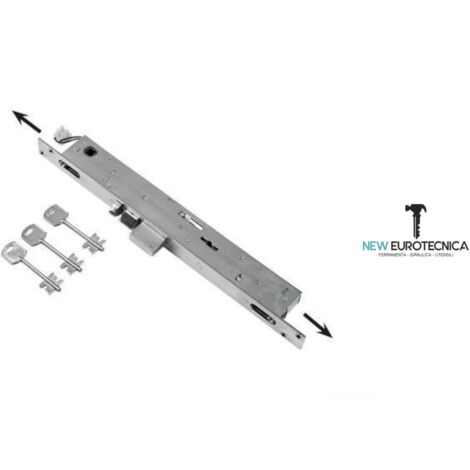 SERRATURA MONTANTE INFILARE ELETTRICA 6703 FEB • B.Q INOX F.MM 25 DM M2 TRIP+SCR+Q8 E.MM 23