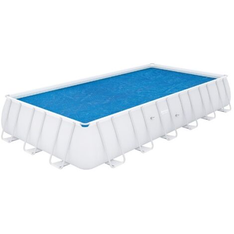 TELO DI COPERTURA SUPERIORE SOLARE CON ISOLAMENTO TERMICO PER PISCINA RETTANGOLARE CON TELAIO BESTWAY 732X366 -58228