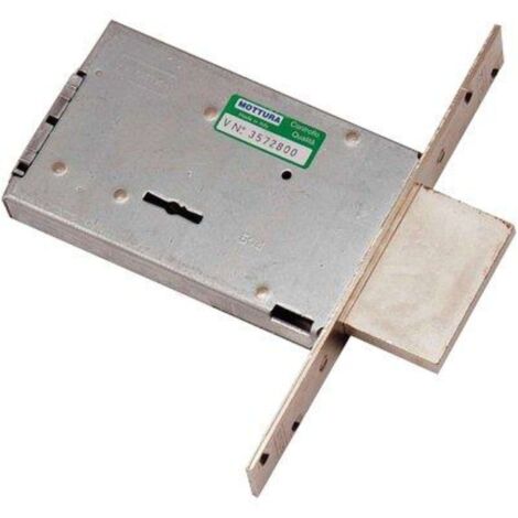 SERRATURA METALLO INFILARE 40702 MOTTURA - B.Q ZINC F.MM 25 DM M4 H.MM 80 E.MM 60 - 1 pezzo