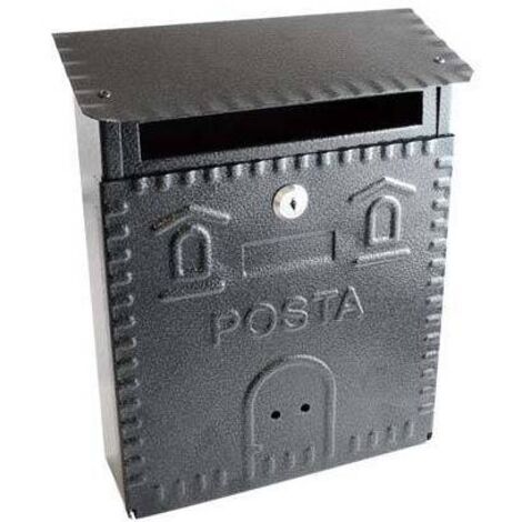 CASSETTA POSTA CASETTA 701 • ACCIAIO VERN NERO/ARGENTO MM 230X90 H.MM 290