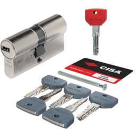 CILINDRO SAGOMATO ASIXP8 PRO CISA - OTT.NICH.SATIN CHIAVI 5+1 MM 85 40+45 - 1 pezzo