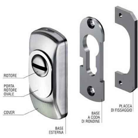 DEFENDER SG15 DISEC - FORO SAGOM. MM 70X30 INOX SATINATO H.MM 7/12 - 1 pezzo