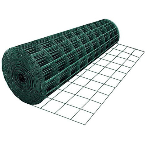 Rete Elettrosaldata Zincata Plastificata Verde Maglia Mm.50X75 maglia mm.50x75 filo ø mm.2,1 est. - cm.120h.