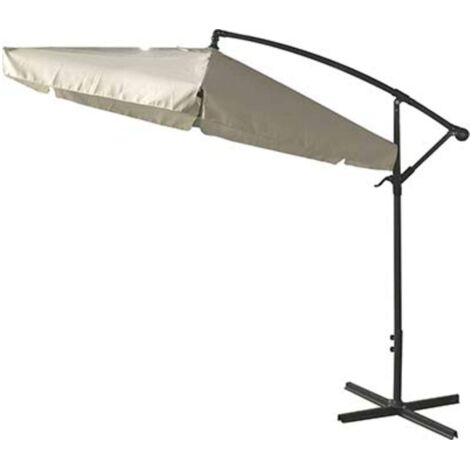 OMBRELLONE PALO LATERALE BANANA DOMUS - ACCIAIO/POLY ECRU MM 48 MT 3 - 1 pezzo