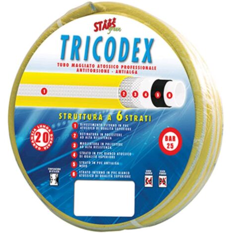 TUBO IRRIGAZIONE MAGLIATO TRICODEX STARS - MM 12 1/2 MT 25 - 1 pezzo