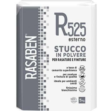 STUCCO POLVERE ESTERNO R525 K2 RASABEN - KG 5 - 4 pezzi (1/3)