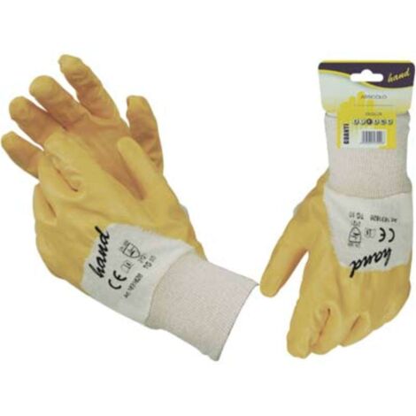 GUANTO NITRILE NBR GIALLO WORKIT - MAGLIA COTONE BIANCO 8 - 12 paia