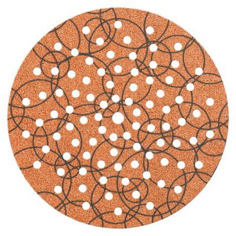 DISCO ABRASIVO FIBRATO VELCRATO 91 FORI IMPERIAL - MM 225X22,2 GRANA 220 CF=PZ 25 - 1 confezione (1/3)