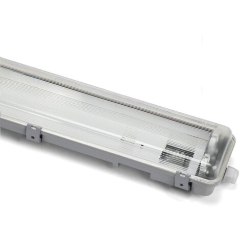 PLAFONIERA X TUBO LED - VOLT 230 WATT 2X18 G13 IP65 CM 126,5X11,5 H.CM 8,6 - 1 pezzo (1/5)