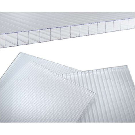 LASTRA ALVEOLARE  - POLICARBONATO TRASPARENTE CM 98X200 S.MM  6 - 1 pezzo