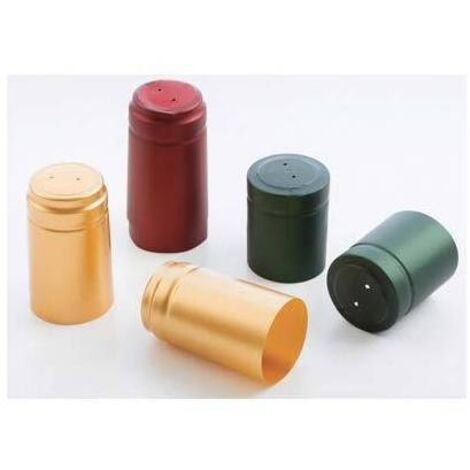 CAPSULA TERMORETRAIBILE X BOTTIGLIE VINO - NERO MM 31X55 CF=PZ 100 - 2 confezione