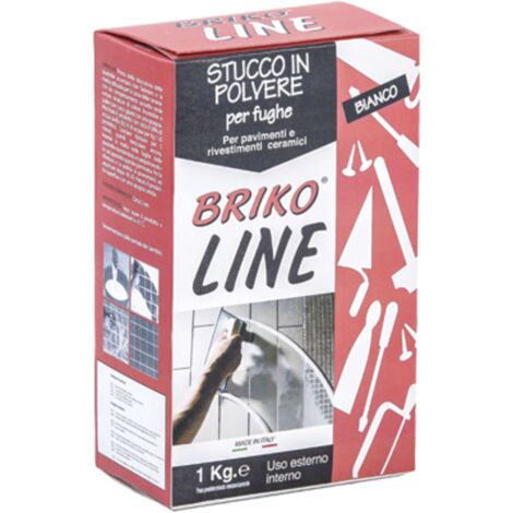 STUCCO FUGHE MAIOLICHE BRIKO LINE - BIANCO KG 1 - 12 pezzi