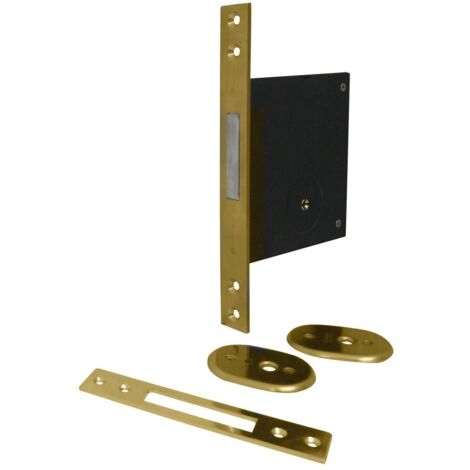 SERRATURA METALLO INFILARE 1301 FIAM - B.Q OTTONE SAT F.MM 22 C.SPILLO M4 E.MM 70 - 1 pezzo