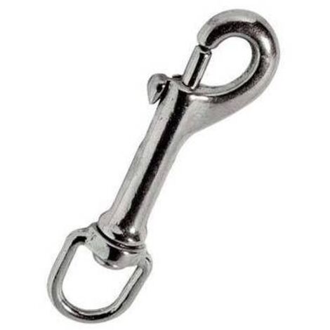 MOSCHETTONE REDINE LUNGO OTTONE NICHELATO KONG - + GIRELLO L.MM 77+1/2 - 5 pezzi