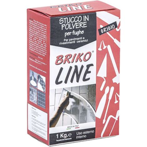 STUCCO FUGHE MAIOLICHE BRIKO LINE - GRIGIO KG 1 - 12 pezzi