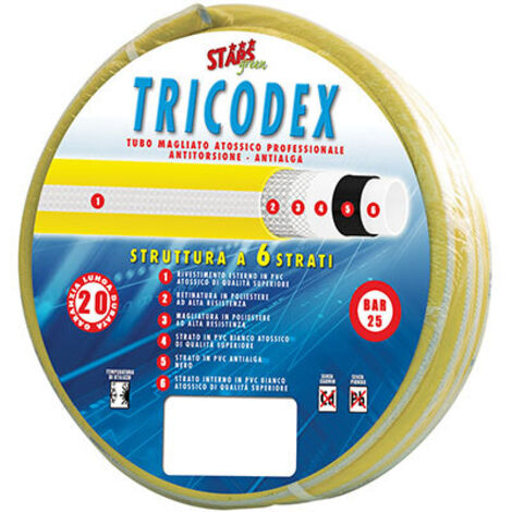 TUBO IRRIGAZIONE MAGLIATO TRICODEX STARS - MM 30 1"1/4 MT 25 - 1 pezzo