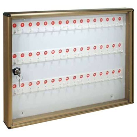 BACHECA PORTA CHIAVI ALUBOX - ALLUMINIO BRONZATO CHIAVI 48 MM 550X50 H.MM 400 - 1 pezzo