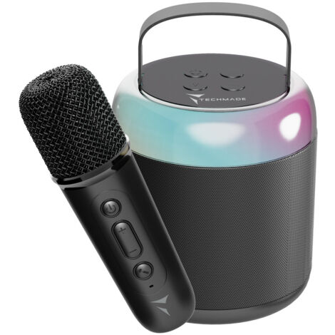 KARAOKE TECHMADE BT SPEAKER+MIC NER O SD SLOT BATTERIA 500MAH LITHIUM
