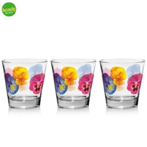 Set 3 bicchieri Cerve Nadia pop flower 250cc