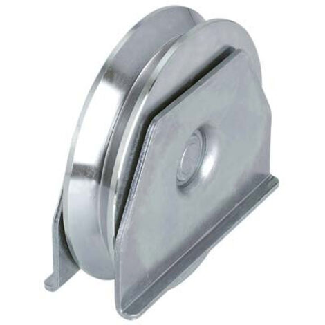 RUOTA CANCELLO A SALDARE GOLA V 417 COMBI - ZINCATA SUPPORTO LATERALE + CUSCINETTO MM 100 - 1 pezzo (1/5)