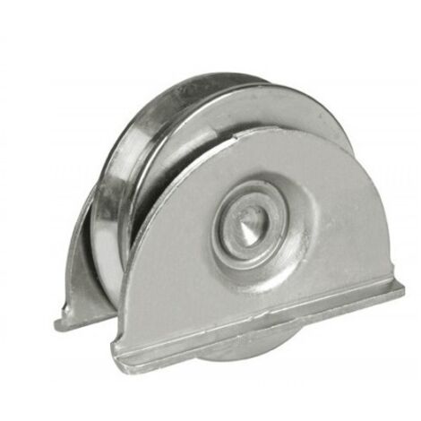 RUOTA CANCELLO A SALDARE GOLA V 417 COMBI - ZINCATA SUPPORTO LATERALE + CUSCINETTO MM 80 - 1 pezzo (1/5)