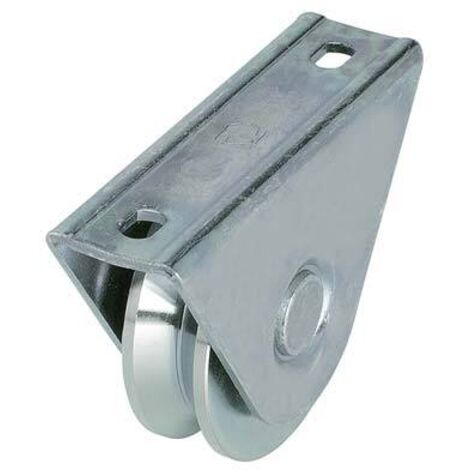 RUOTA CANCELLO A SALDARE GOLA V 412 COMBI - ZINCATA SUPPORTO A CAVALLOTTO MM  60 - 1 pezzo