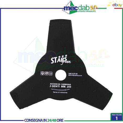 DISCO X DECESPUGLIATORE STARS - ACCIAIO DENTI 3 D.MM 255 S.MM 1,4 - 2 pezzi